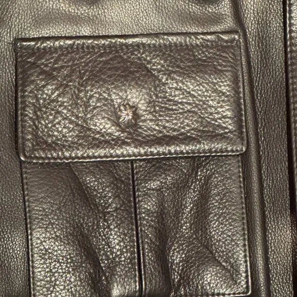 King Baby Men's Leather Biker Jacket - Picture 6 of 7